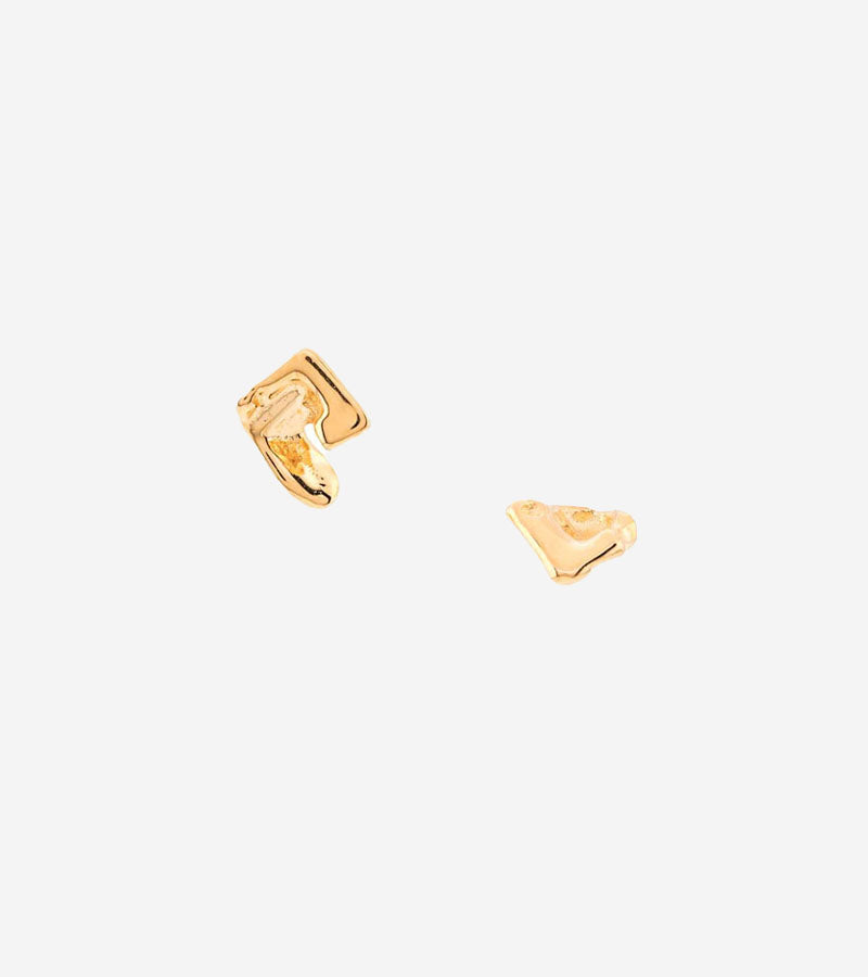Mini Gold Vortex Stud Earrings