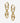 Coup de Coeur Gold liquid pearl chain drop earrings