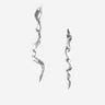 Coup de Coeur Mismatched sterling silver twisted earrings