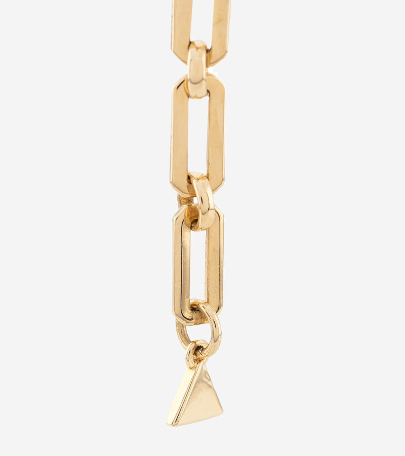 Coup de Coeur Gold vermeil chain drop earring detail