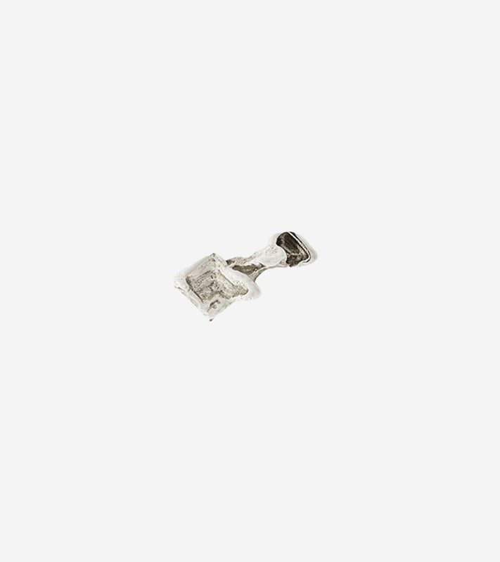 Sterling silver vortex single earring - contemporary statement silver single earring trend from one of Londons best selling sustainable fashion jewellery brands Coup de Coeur