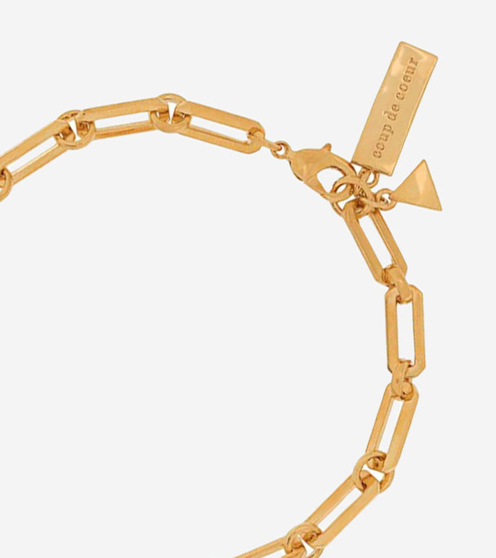 Coup de Coeur Gold link chain necklace