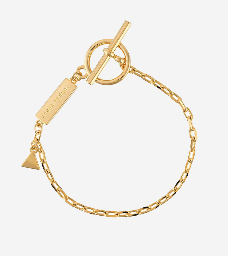 Coup de Coeur Gold T-bar bracelet