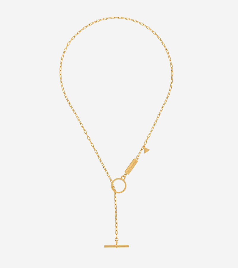 Coup de Coeur Gold Vermeil Tbar necklace