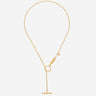 Coup de Coeur Gold Vermeil Tbar necklace