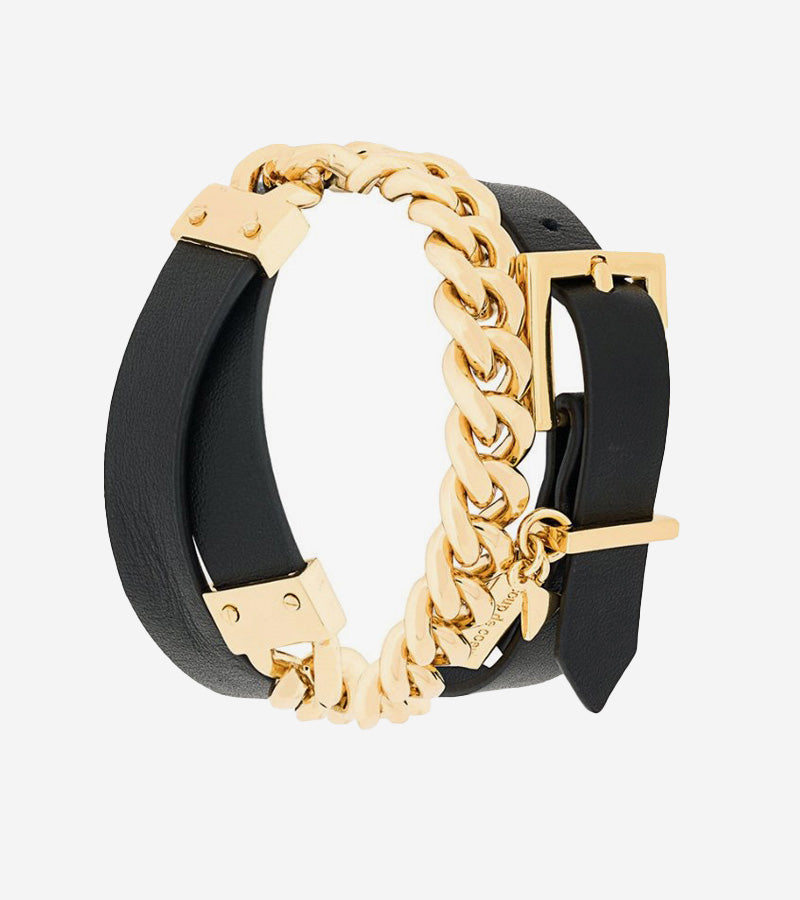 Coup de Coeur Gold chain wrap bracelet