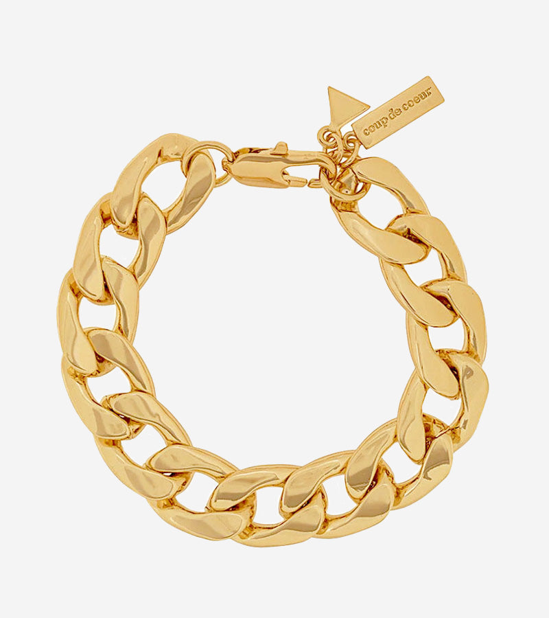 Coup de Coeur Gold chunky chain bracelet
