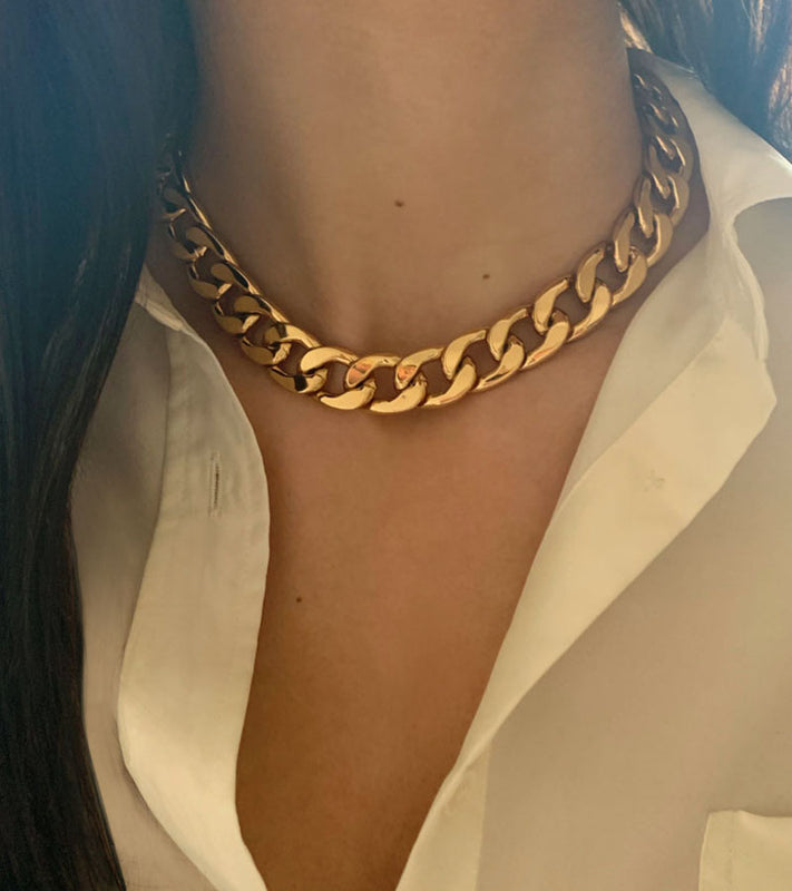 Coup de Coeur Gold chunky chain necklace