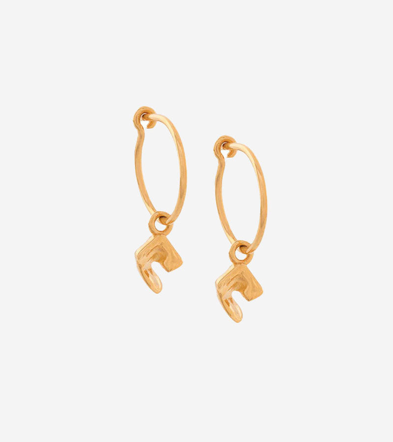 Coup de Coeur Gold mini vortex hoop earrings