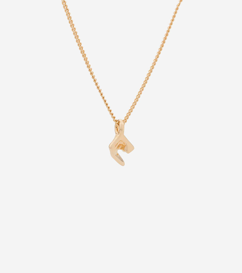 Coup de Coeur Gold mini vortex pendant necklace close up detail