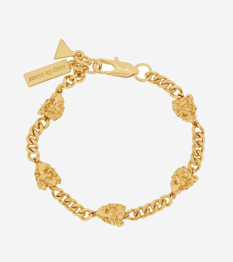 Coup de Coeur Gold rock chain bracelet