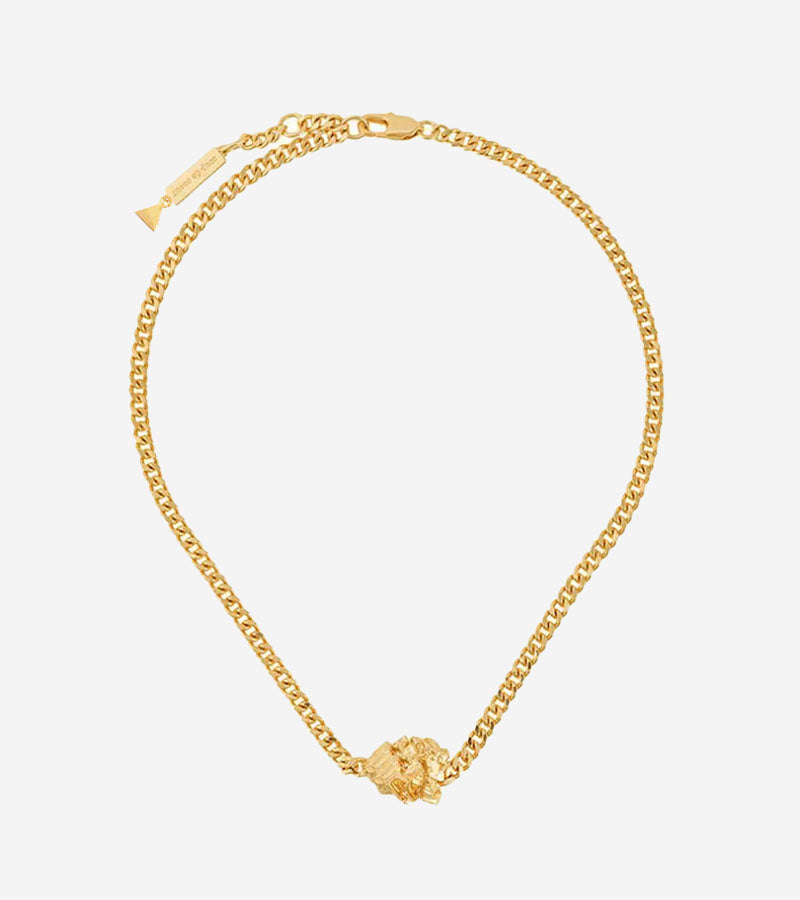 Coup de Coeur Gold rock curb necklace