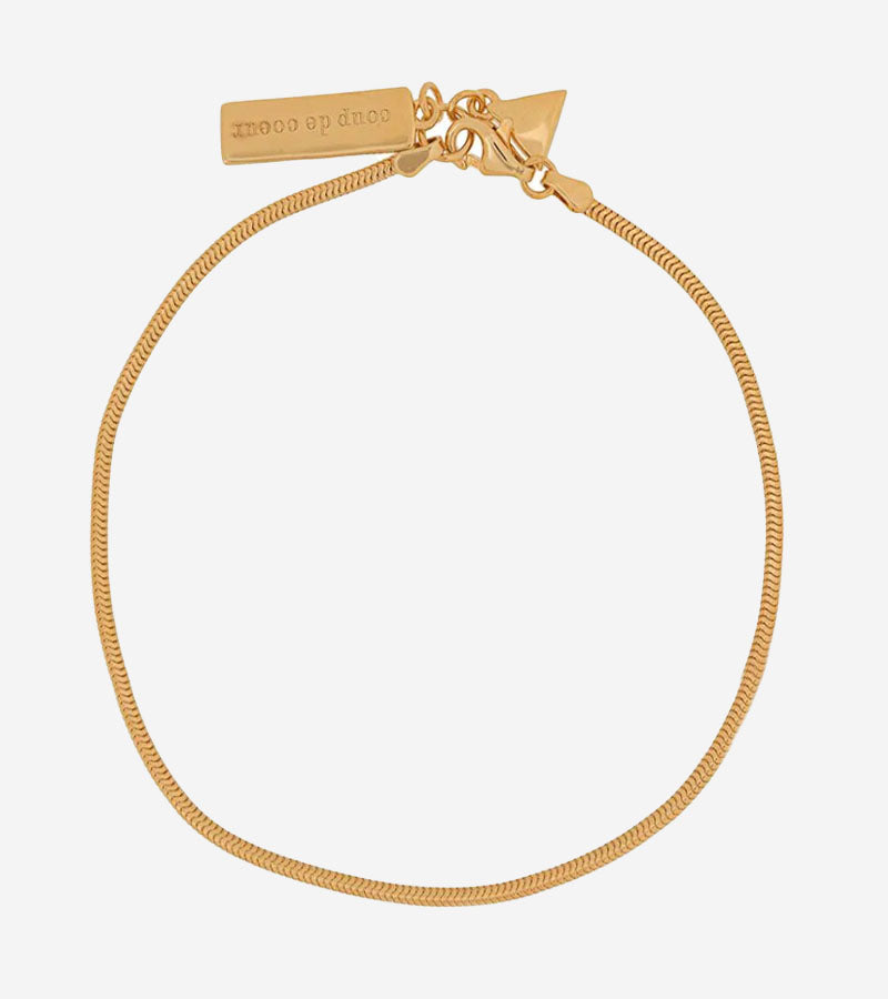 Coup de Coeur Gold snake chain necklace