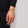 GQ-approved - Men's 18ct gold plated chunky chain onyx bracelet by one of Londons best sustainable luxury jewellery brands Coup de Coeur.
