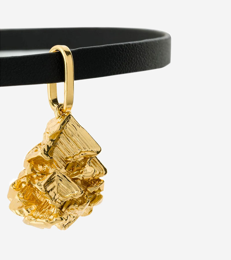 Gold Vortex Stone Choker Necklace