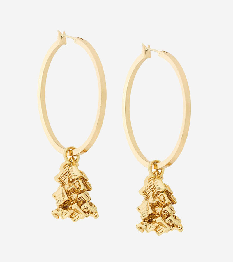 Coup de Coeur Gold Vortex Hoop Earrings