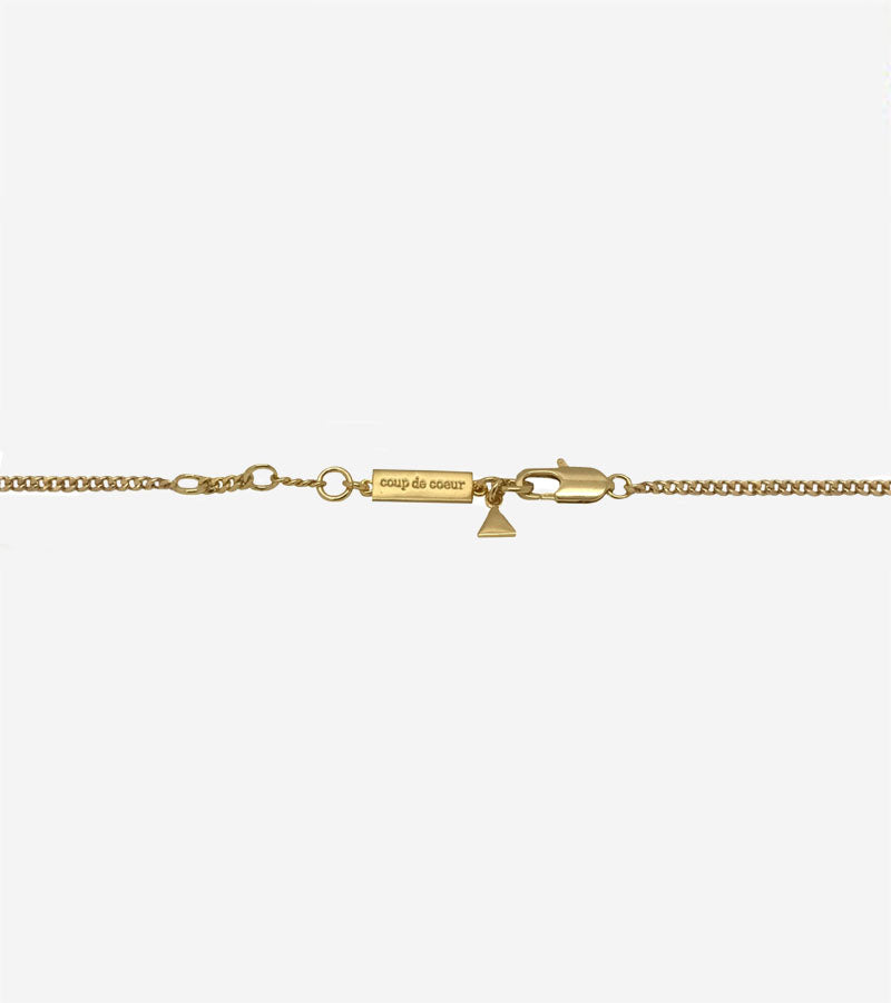 Gold Wave Pendant Necklace