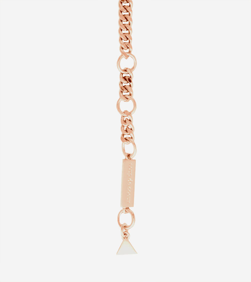 Rose Gold Pink Agate Stone Necklace