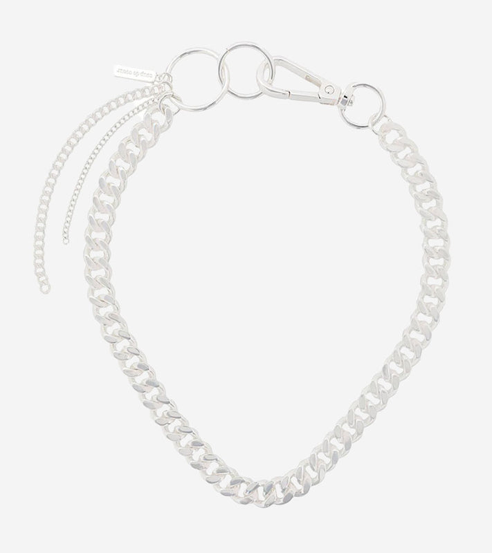Coup de Coeur Silver hoop link chain necklace