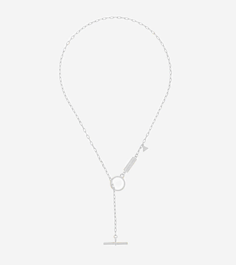 Silver T-Bar Necklace (Unisex)