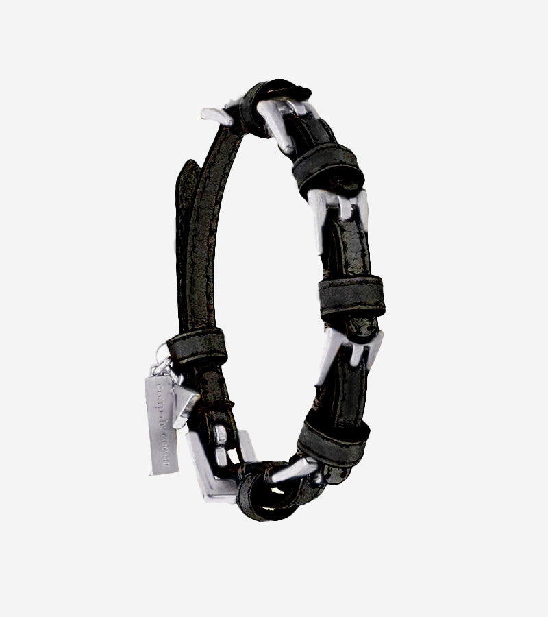 Leather Buckle Bracelet (Mens)