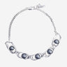 Coup de Coeur Silver liquid chain pearl necklace