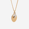 Coup de Coeur Gold Vermeil stone disc necklace