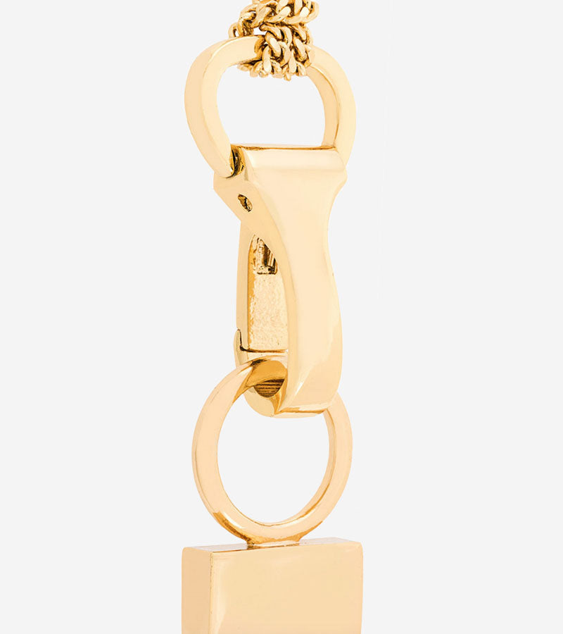 Gold Leather Tassel Pendant Necklace