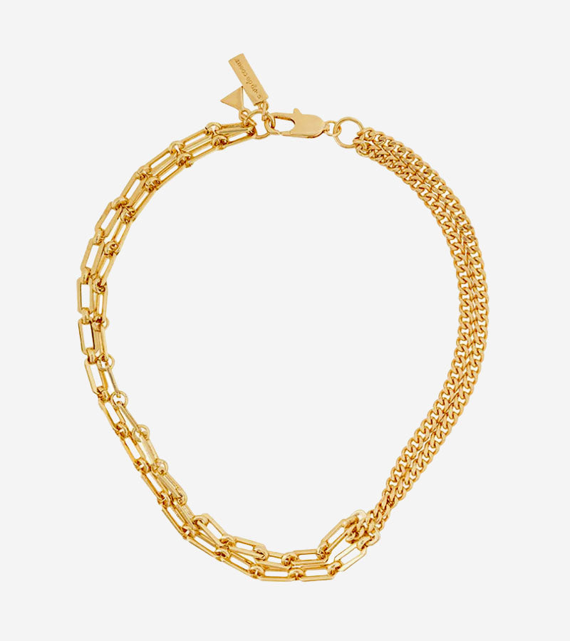 Coup de Coeur Gold mixed chain necklace