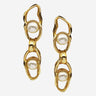 Coup de Coeur Gold liquid chain pearl earrings
