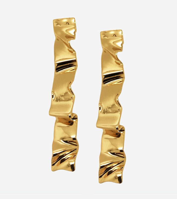 Coup de Coeur Gold wave earrings